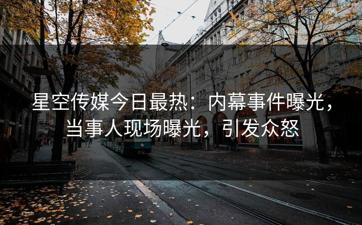 星空传媒今日最热：内幕事件曝光，当事人现场曝光，引发众怒