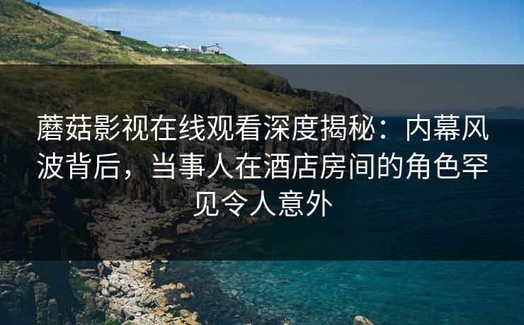 蘑菇影视在线观看深度揭秘：内幕风波背后，当事人在酒店房间的角色罕见令人意外